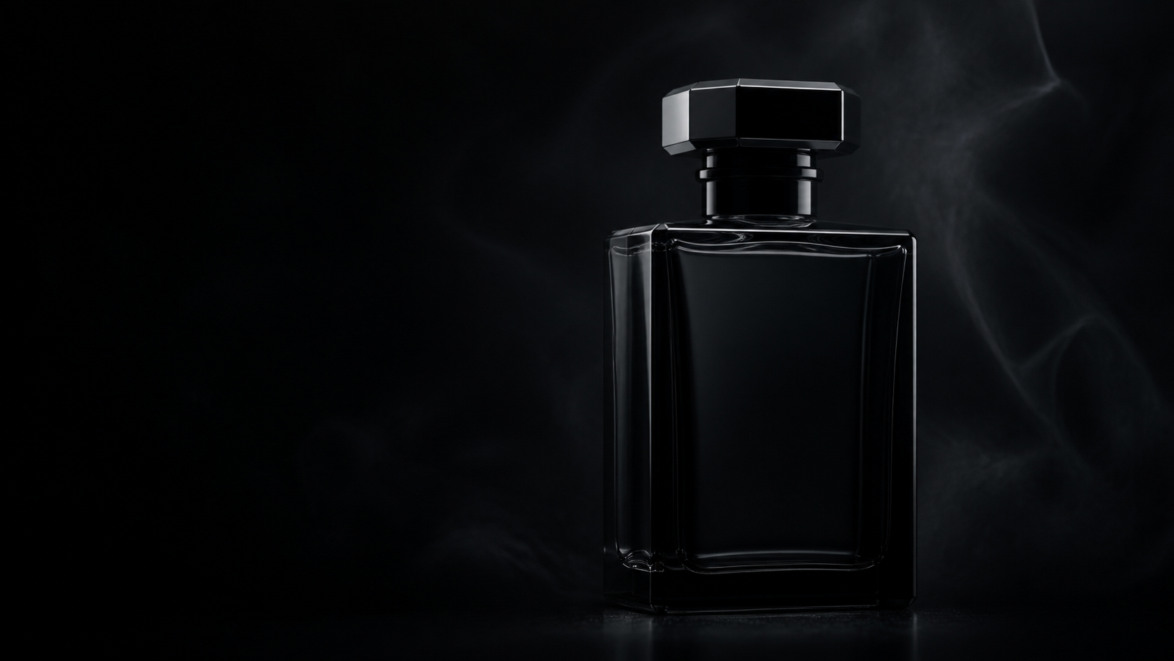 ORIS black glass perfume bottle
